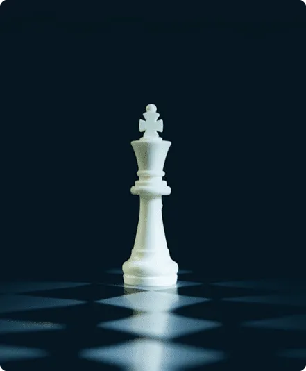 Chess king piece representing strategy