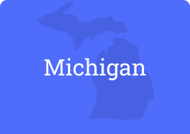 Michigan state outline map
