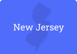 New Jersey state outline map