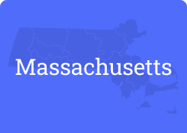 Massachusetts state outline map