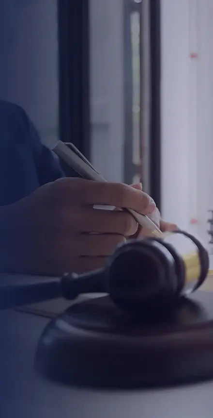 Judicial gavel and legal documentation