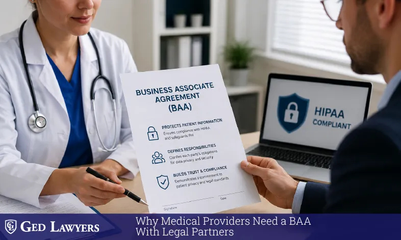 Medical providers need a BAA with legal partners to protect PHI and support HIPAA compliance